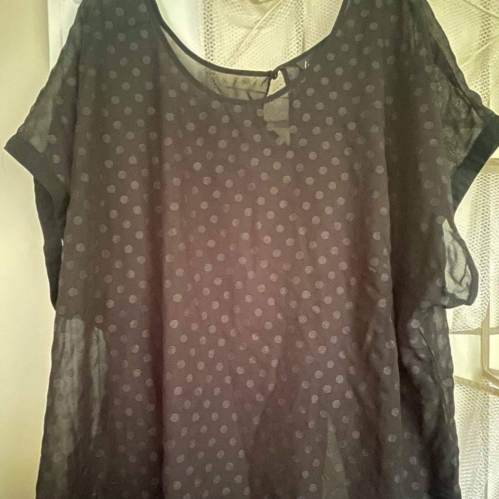 Sheer Polka Dot Blouse